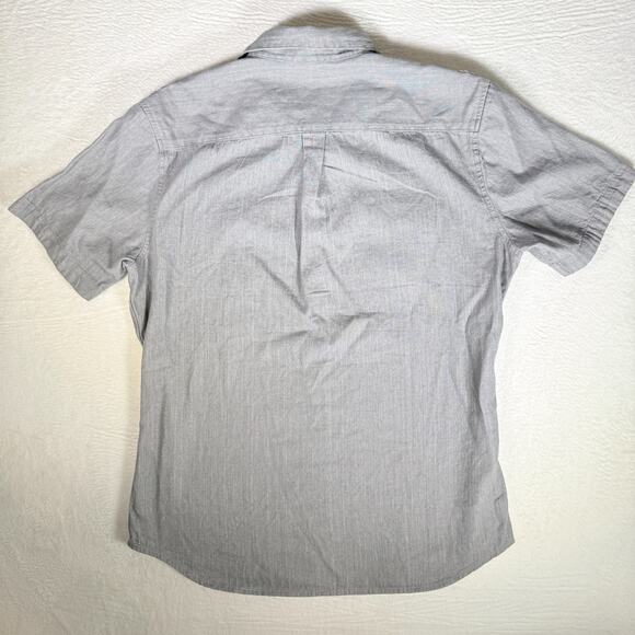 Kenneth Cole Men's Shirt Large Button Up Long Sleeve Gray Tab Shoulder Modern - Picture 6 of 9